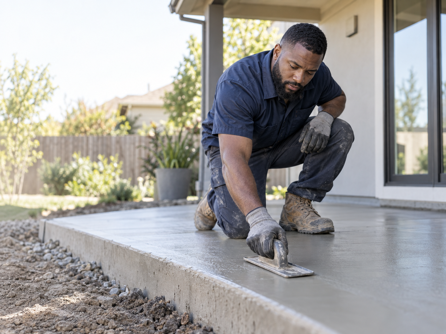Concrete professional at work